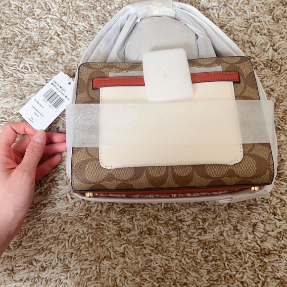 Coach Mini Lane Top Handle In Colorblock Signature Canvas - Picture 5 of 10